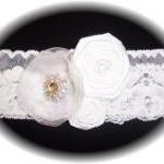 White Lace Wedding Garter 514