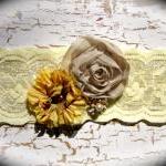 Vintage Shades Of Brown And Gold Lace Wedding..